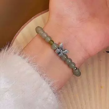 Новый ретро-браслет из бисера «Бабочка» Простой эластичный браслет из бисера для дам, модные подарки