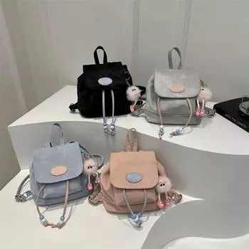 Новый ретро и модный однотонный рюкзак для женщин на осень Модный повседневный тренд Простой дорожный рюкзак тренд separate bag