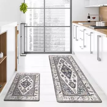 Новый ретро-ковровый коврик для входа в дом, кухня, противоскользящий, пылезащитный, утолщенный, промытый, с длинными полосками коврик 40*60*1.2cm