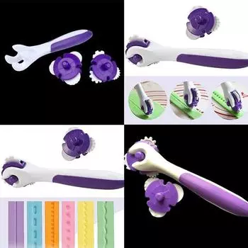 Новый резак для ленты для помадки, инструмент для изготовления сахара, скалка для торта, набор роликов для тиснения