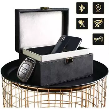 Новый RFID Faraday Box Anti Theft Fob Protector Radiation-proof Mobile Phone Box Car Keyless Signal Blocker Security чёрный