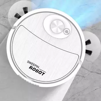 Новый робот-пылесос «три в одном», подметающая всасывающая машина для мытья полов, бытовая техника, кухонные роботы, беспроводной пылесос фиолетовый