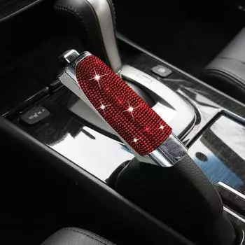 Новый роскошный блестящий автомобильный механизм, крышка ручного тормоза, украшение автомобиля, Стайлинг автомобиля, алмазный розовый автомобиль, аксессуары, интерьер для женщин и девочек чёрный