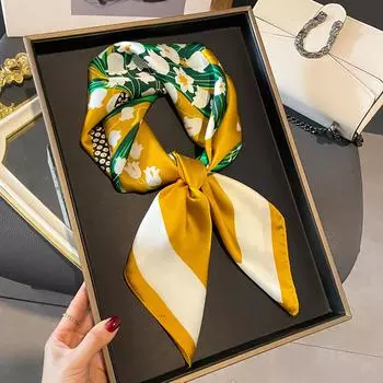 Новый роскошный дизайн 70*70 см шелковый квадратный шарф с принтом лошади женский мягкий атласный ободок для волос шейный платок офисный хиджаб повязка на голову