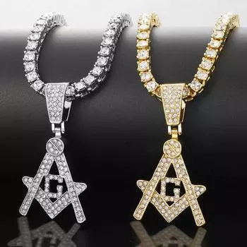 Новый Роскошный Медный Циркон A-G Корона Алфавит Кулон Цепочка Ожерелье Панк Хип-Хоп Стиль Мода Женщина Мужчина Первоначальное Имя Ювелирные Изделия 18 inch