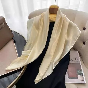 Новый роскошный шелковый платок на голову для женщин, летний платок с квадратной головой, хиджаб, шарфы для женщин, брендовые платки 90*90, шелковый шарф для мусульман