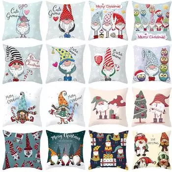 Новый Рождественский карлик наволочка Рождественский милый карлик Чехлы оптом 40x40cm