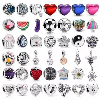 Новый рождественский подарок, еда, звезда, сердце, вино, животное, болтается из бисера, подходит для браслета-подвески, «сделай сам», модные украшения для девочек