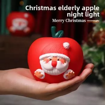 Новый рождественский подарок Санта-Клаус Яблоко Ночной Светильник Игрушка Рождественская Церемония Little snowman]
