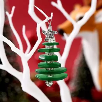 Новый Рождественский Подарок Украшение Рождественской Елки Многоцветное Морское Стекло Рождественская Елка Кулон Украшение Рождественской Вечеринки