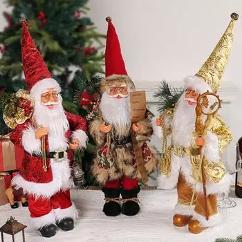 Новый рождественский стоячий Санта-Клаус кукла детский рождественский подарок украшения на рождественскую елку для дома свадебные принадлежности для вечеринок плюшевое украшение