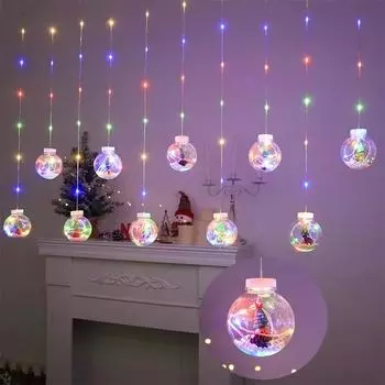 Новый рождественский светодиодный светильник 3M 8 режимов освещения ночник гирлянда для рождественской вечеринки бар украшение подвесной светильник фонарь EU Plug