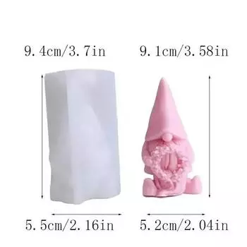 Новый Рождественский Венок на Елку Санта Клаус Форма для Свечи Сделай Сам Длинная Шляпа Гирлянда Гном Гипс Смола Мыловарение Вечеринка Маленькие Инструменты Wreath