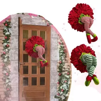 Новый рождественский знак, круглый интерьер, подвесное украшение, плюшевый декоративный дверной знак One Size зелёный