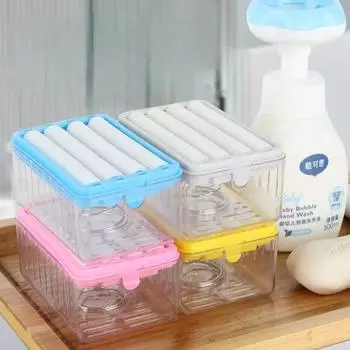 Новый ручной скраб для чистки мыла многофункциональный пузырьковый ящик бытовой автоматический мыльный дренажный ролик для сушки мыла синий