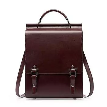 Новый рюкзак из натуральной кожи для женщин, рюкзаки в студенческом стиле, студенческие ретро компьютерные минималистичные рюкзаки из воловьей кожи