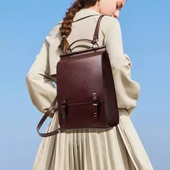 Новый рюкзак из натуральной кожи для женщин, модный винтажный рюкзак высокого качества для женщин, простой рюкзак из воловьей кожи для компьютера через плечо