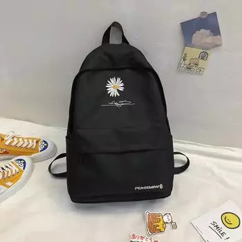 Новый рюкзак, модная маленькая школьная сумка, рюкзак с принтом ромашки, повседневный дорожный рюкзак, уличная пляжная сумка, рюкзак для кемпинга синий