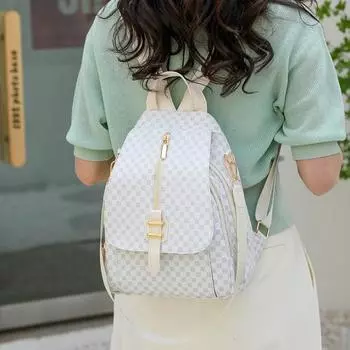 Новый рюкзак, модная женская сумка в европейском и американском стиле, популярный рюкзак в стиле ретро 23x12x32cm белый