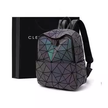 Новый рюкзак с геометрическим алмазным лазером, легкая дорожная сумка большой вместимости, длина рюкзака 23 см, ширина 12 см, высота 29 см iridescence