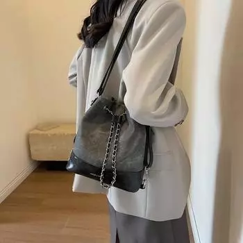 Новый рюкзак женский сумка-ведро через плечо Niche Design сумка повседневная Senior Sense для путешествий на выход