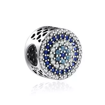 Новый S925 Посеребренный Синий Паве Серия Звезда Сова Бабочка Луна Подвеска DIY Ювелирные Изделия Из Бисера Подходит Европейский Браслет