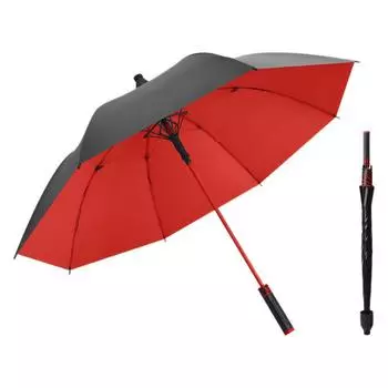 Новый с водонепроницаемым чехлом зонт для гольфа полуавтоматический зонт три мужских автомобильных волокна ветрозащитный прямой зонт