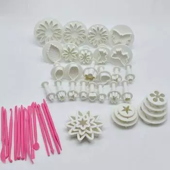 Новый Сахарный Крафт 47 шт. Украшение Тортов Фондант Глазурь Кондитерские Инструменты Форма Изготовитель Форма
