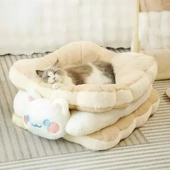 Новый сэндвич-бисквит, кошачье гнездо, осенне-зимний теплый утолщенный матрас для кошек, маленьких собак, ежедневные принадлежности для сна, аксессуары для домашних животных