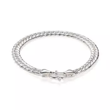 Новый серебряный браслет мужской модный простой легкий роскошный простой и щедрый хип-хоп панк одинарный дизайн танковая цепочка ювелирный аксессуар 22cm