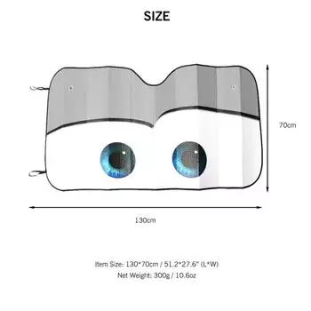 Новый серый мультяшный чехол на лобовое стекло от ветра, солнцезащитный козырек для автомобиля, чехлы для автомобиля, глаз