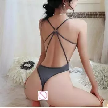 Новый сексуальный комбинезон с открытой промежностью, открытая спина, глубокий V-образный вырез, боди, аниме-костюм для косплея, горячая сорочка, униформа, секс-комплект One Size