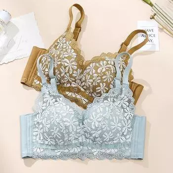 Новый сексуальный кружевной бюстгальтер из латекса средней и плотной формы с маленькой чашкой, без давления и сборок, без стального кольца, без магнитной регулировки 70AB