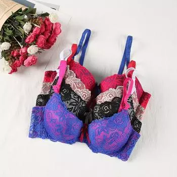 Новый сексуальный кружевной женский бюстгальтер, стринги, ажурный бюстгальтер, трусики, комплект нижнего белья, краткий комплект 75B чёрный