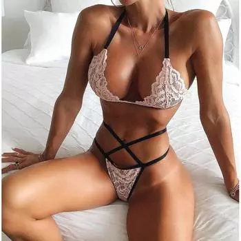 Новый сексуальный женский кружевной бюстгальтер с цветочным принтом, беспроводной бандажный бюстгальтер, комплект нижнего белья, пижамы L