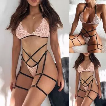 Новый сексуальный женский кружевной бюстгальтер с цветочным принтом, беспроводной бандажный бюстгальтер, комплект нижнего белья, пижамы L