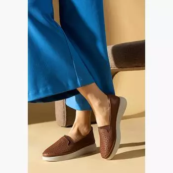 Новый сезон, женская обувь без шнуровки с ортопедической комфортной подошвой с лазерной резкой, внутренняя подкладка, женская обувь из натуральной кожи 43-3566-23