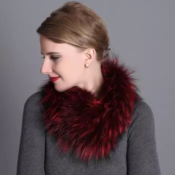 Новый шарф из лисьего меха, женский зимний меховой воротник, шейный платок, корейская версия, маленький шарф, утолщенный теплый шарф Qi Below 60cm