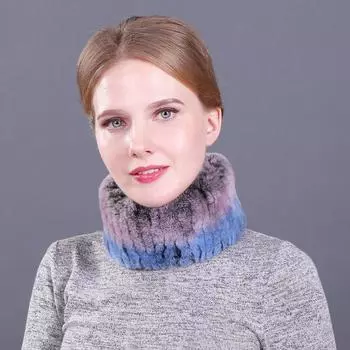 Новый шарф из меха кролика Рекс, женский осенне-зимний меховой шарф, теплый эластичный шейный платок, головной убор двойного назначения, модная универсальная накидка Below 60cm