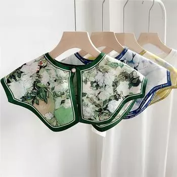 Новый шарф на плечо шаль женский поддельный воротник защита плеч шарф кондиционируемая комната камзол украшение в паре с узлом защиты шеи 42*43cm