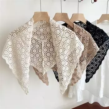 Новый шарф на плечо шаль женский поддельный воротник защита плеч шарф кондиционируемая комната камзол украшение в паре с узлом защиты шеи 66*66*106cm