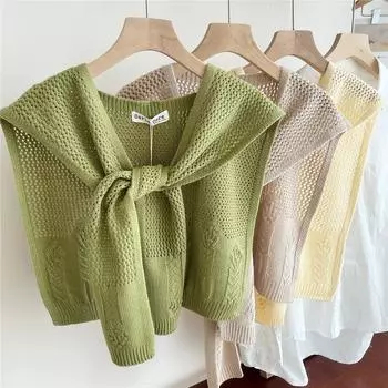 Новый шарф на плечо шаль женский поддельный воротник защита плеч шарф кондиционируемая комната камзол украшение в паре с узлом защиты шеи 44*100cm