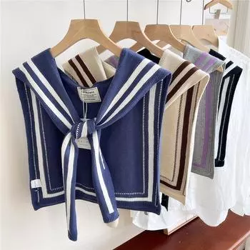 Новый шарф на плечо шаль женский поддельный воротник защита плеч шарф кондиционируемая комната камзол украшение в паре с узлом защиты шеи 43*103cm