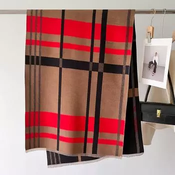 Новый шарф-пашмина в клетку с полосами, женский платок, теплые зимние шарфы, осенний дизайн, принт, женский фуляр, пляжные столы, роскошный шарф 66X186cm