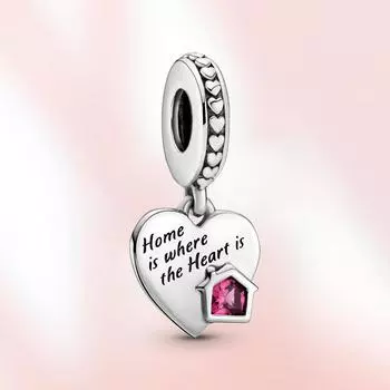 Новый шарм S925 из стерлингового серебра с сердцем из бисера, подвеска для мамы, подходит для оригинального браслета, женские модные украшения, подарок для любви