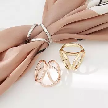 Новый шелковый шарф с застежкой-зажимом, пряжка из сплава и жемчуга, короткая шелковая пряжка для шарфа, простая брошь, булавки, ювелирные изделия, подарок для женщин, аксессуары 2023