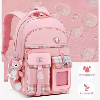 Новый школьный рюкзак для девочек начальной школы 1-6 классов, милый портативный детский водонепроницаемый рюкзак принцессы, детская школьная сумка S фиолетовый