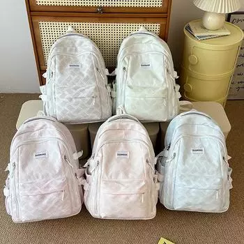 Новый школьный рюкзак для школьного сезона, для учеников начальной и средней школы, универсальный женский, большой емкости, нишевый дизайн, рюкзак для учеников старших классов single package розовый