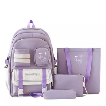 Новый школьный рюкзак для учеников средней школы, трендовый, высококачественная текстура, большая вместимость, рюкзак для девочек в студенческом стиле, модный школьный рюкзак для студентов