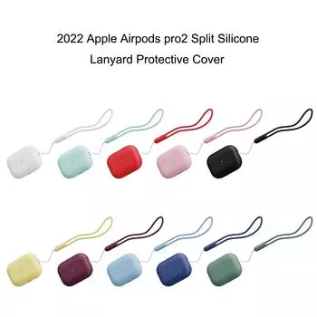 Новый силиконовый чехол для Apple-Airpods-Pro2, кожаные чехлы для наушников Bluetooth с ремешком One Size белый